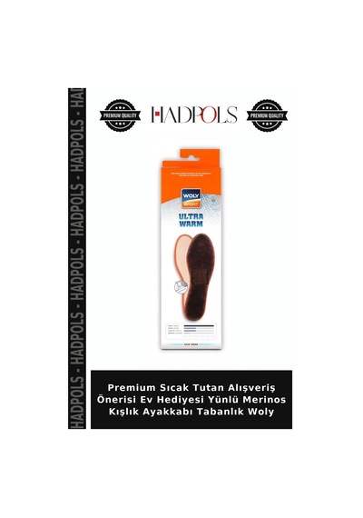 Hadpols Premium Sıcak Tutan Alışveriş Önerisi Ev Hediyesi Yünlü Merinos Kışlık Ayakkabı Tabanlık Woly Çok Renkli