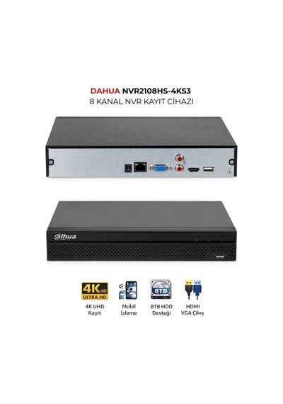 Nvr2108hs-4ks3 8 Kanal Akıllı Nvr Kayıt Cihazı
