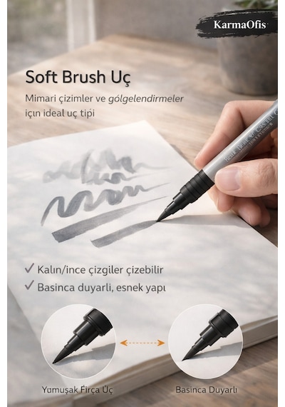 Pitt Artist Pen Soft Brush Sb 8 Li Set Gri Ton Kaligrafi Ve Çizim Kalemleri