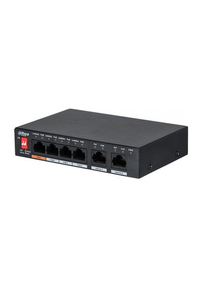 Dahua Pfs3006-4et-60 4 Port 10/100 + 2 Port 10/100 Uplınk 60w Poe Metal Kasa Swıtch
