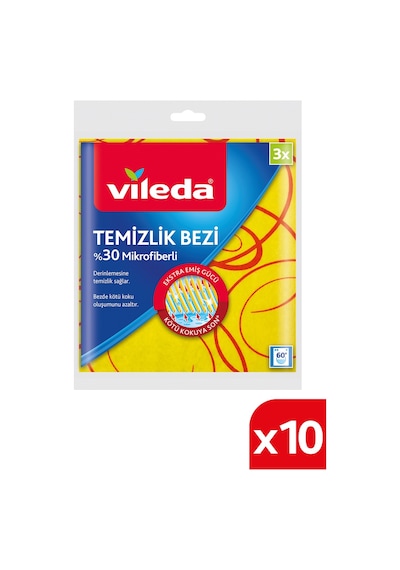 Vileda 30% Mikrofiberli Mutfak Bezi 10 x 3'lü