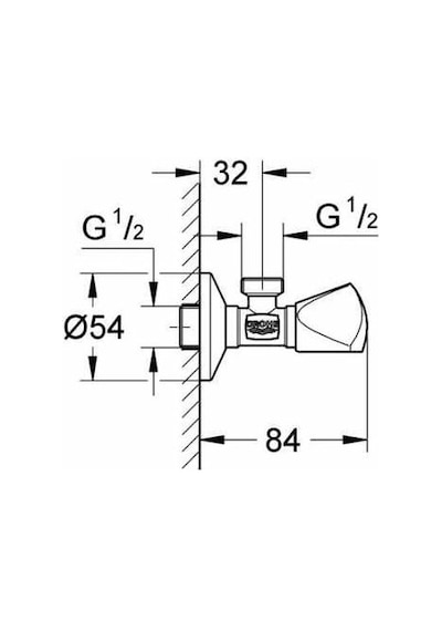 Grohe 1/2" Girişli 1/2" Çıkışlı - 22940000 Ara Musluk