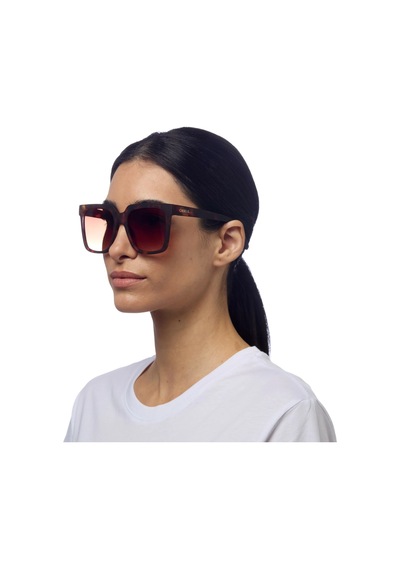 Okkia Roma Unisex Klasik Havana Güneş Gözlüğü Kahverengi Degrade Kahverengi - Leopar