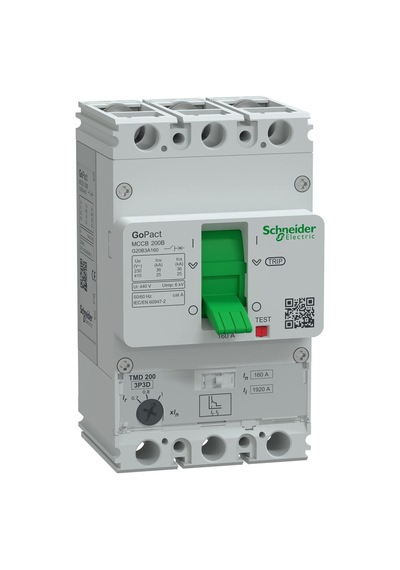 Schneider Electric Gopact Mccb G20B3A50 160A 25Ka Ayar Sahalı Şalter (200B, 3P3D)