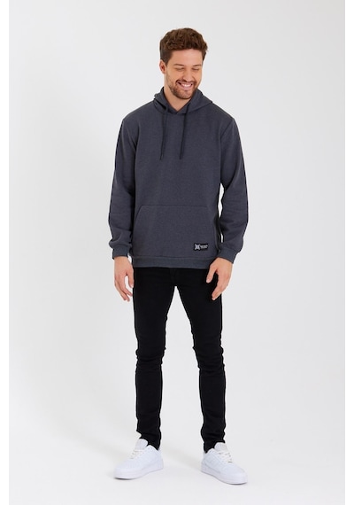 Mmetalic Kanguru Cepli Kapüşonlu İçi Pamuklu Erkek Sweatshirt 001