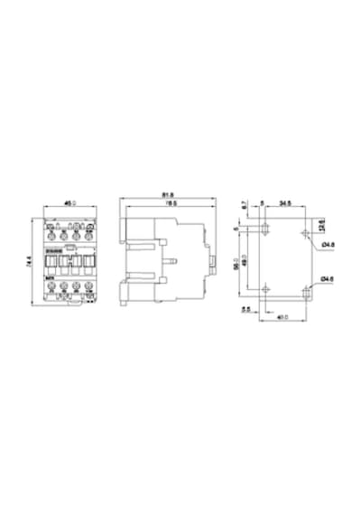 Siemens 3mt7010-0aa10-0al2 Sinoplus Güç Kontaktörü, 3 Kutup Boy:0, 230v Ac, 1 No, 4kw, 9 Amper