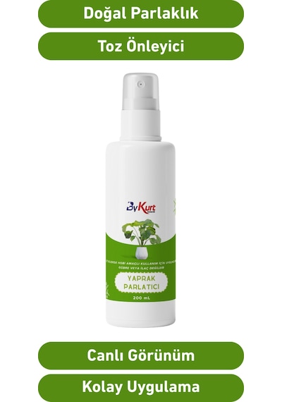 Bykurt Yaprak Parlatıcı 225ml Organik Sprey Böcek Ve Sinek Önleyici Bitki Temizleyici 225 ML