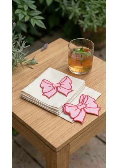 Rosea Blush Embroidered Kokteyl Peçetesi