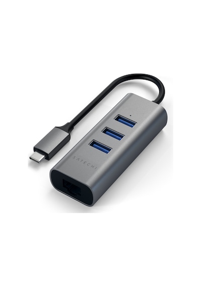 Satechi Type-c 2 İn 1 Usb 3.0 3 Port Hub Eth Port Uzay Grisi St-tc2n1usb31am