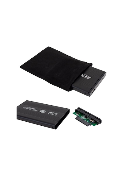 Pm-13948 Siyah 2.5 Usb 3.0 Sata Hdd Destekli Taşınabilir Harddisk Kutusu