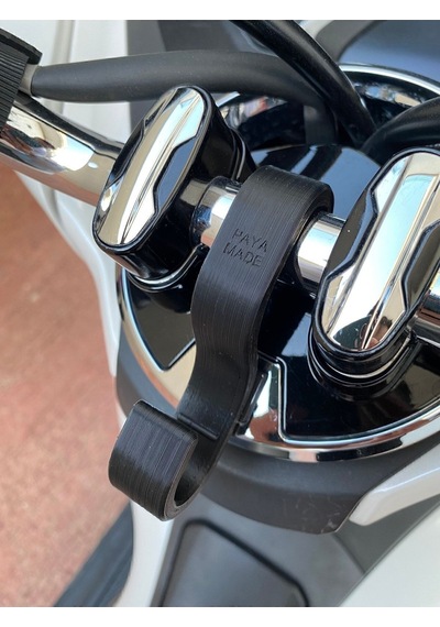 Honda Pcx Gidon Poşet Askı Aparatı Siyah / Diğer Açık Gidonlu Motosikletlerle Uyumlu