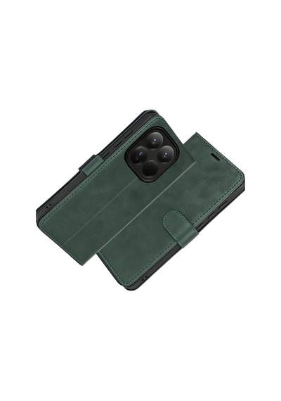 Xiaomi Mi 15t Uyumlu Trend S Plus Kapaklı Kılıf - Yeşil