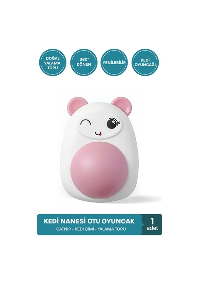 Catnipli Kedi Nanesi Otu Oyuncakları Oyuncağı Catnip Kedi Otu Çimi Avokado Oyuncak Yalama Topu Yeşil