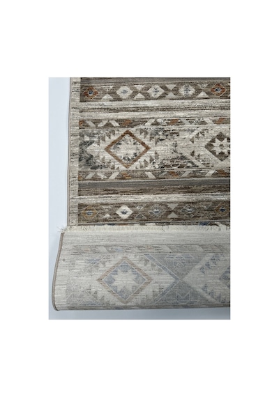 Merinos Valeria Serisi Etnik Desenli Salon Oturma Odası Halısı Hav Toz Vermez Dokuma Taban 91008-060 Krem