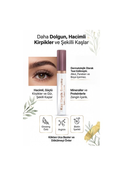 Kaş Kirpik Serumu 6 Ml Besleyici Bakım Yağı 6 Ml 2'li Set Diğer