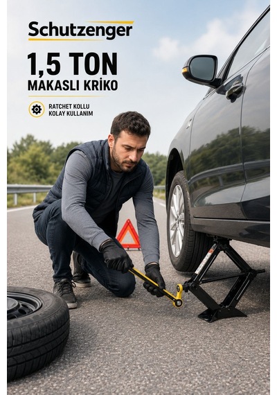 1.5 Ton Araç Krikosu Katlanır Pratik Cırcır Kollu Araba Kaldırma Krikosu Ps-5017