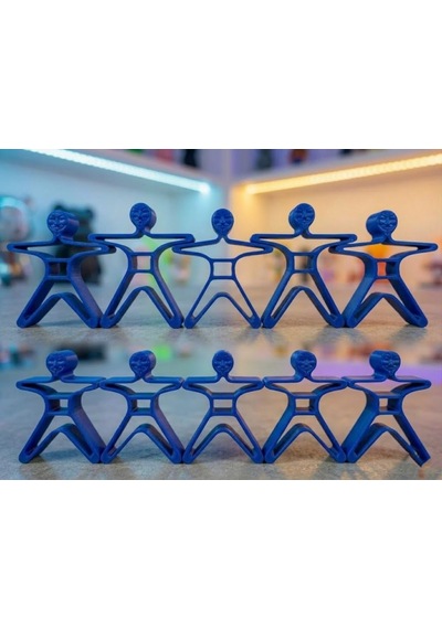 Akrobat Denge Oyunu - Montessori Eğitici Koordinasyon Geliştirici Oyuncak Kulesi Seti - Mavi
