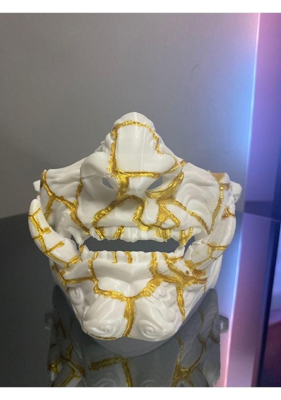 Kintsugi Oni Maskesi, Samurai Oni Mask, Samuray Maskesi, Onimask2