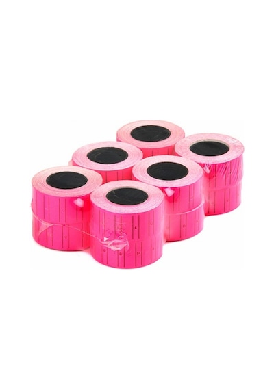 Motex Fiyat Etiketleme Makinası Pembe Floresan Renk Etiketi
