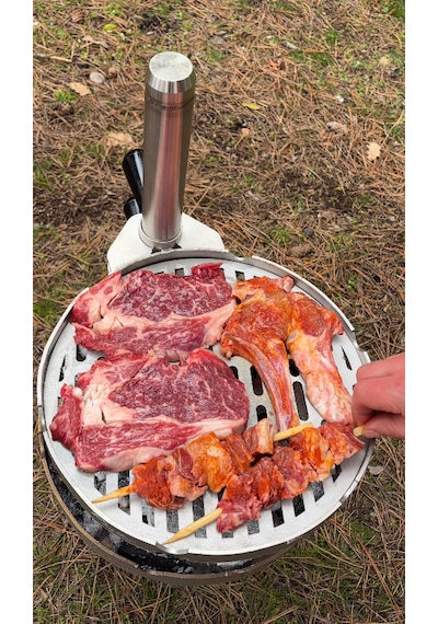 Bravon Outdoor Taşınabilir Kamp Mangalı , Paslanmaz Mangal , Ateş Çukuru,ayaklı