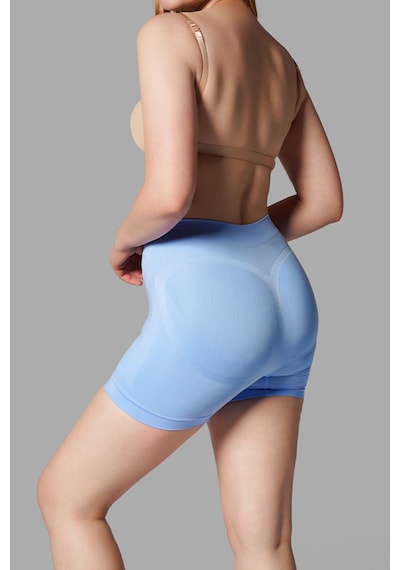 Push Up Seamless Dikişsiz Kalça Şekillendirici Kısa Paçalı Korse 2064 Mavi