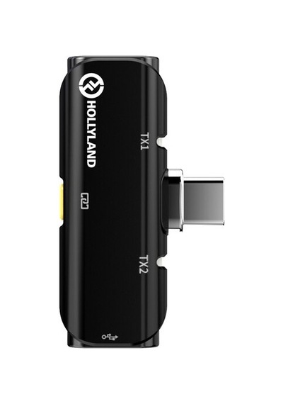 Hollyland Lark C1 Duo 2 Kişilik Kablosuz Mikrofon Sistemi Usb-c Bağlantılı, Siyah, 2.4 Ghz