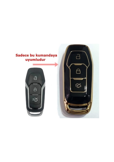 Ford Fusion Edge Explorer Mustang Smart Uyumlu Kumanda Kılıfı Oto Anahtarlık Siyah