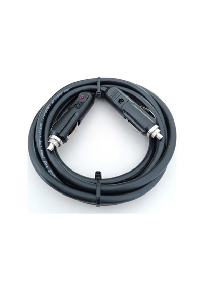 Araç Çakmaklık Uzatma Kablosu Erkek+erkek 12-24 Volt 16 Amper 2 X1 Mm Ttr Bakır 5 Mt-siyah