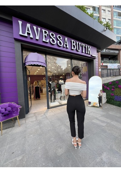 Modanne Yaka Streplez Bustiyer - Beyaz-178