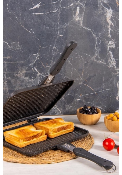Stevig Usta Tostçu Granit Döküm Ocak Üstü El Tost Makinesi St-101