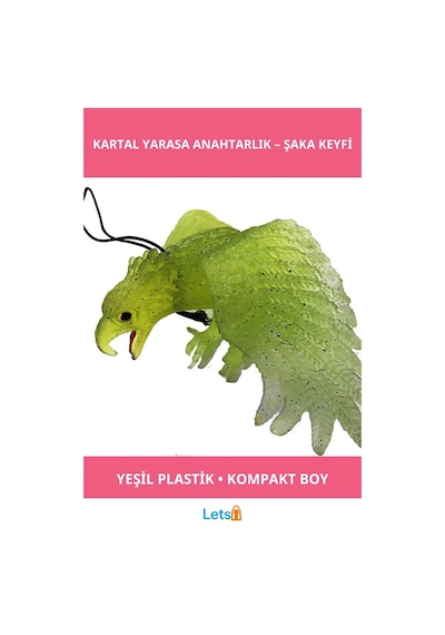 Eğlenceli Yeşil Şaka Kartal Yarasa Anahtarlık Çok Renkli