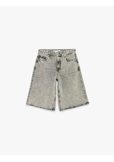 Koton Pamuklu Normal Bel Regular Fit Yıkamalı Cepli Denim Şort Gri 6sal40205md Koton Pamuklu Normal Bel Regular Fit Yıkamalı Cepli Denim Şort Gri 6sal40205md