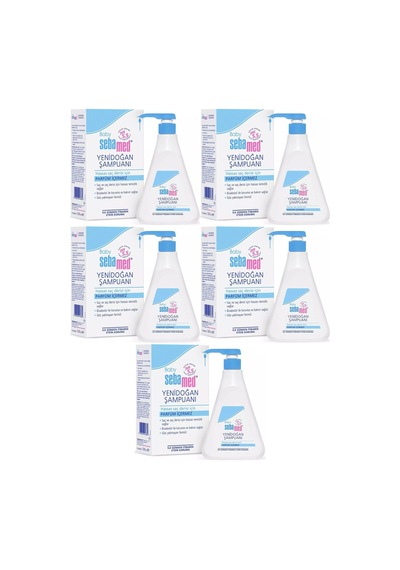 Sebamed Bebek Şampuanı 500ml Pompalı Yenidoğanlar İçin 5 Li Set