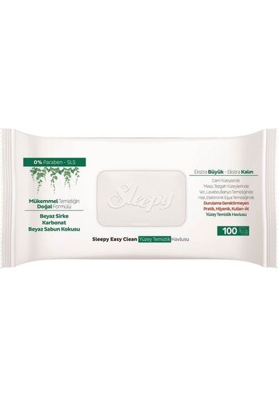Sleepy Easy Clean Yüzey Temizlik Havlusu 100x9 900 Yaprak Tekli