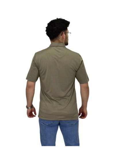 Erkek Gömlek Yaka Tişört T6064 Bgl-st04541 Vizon