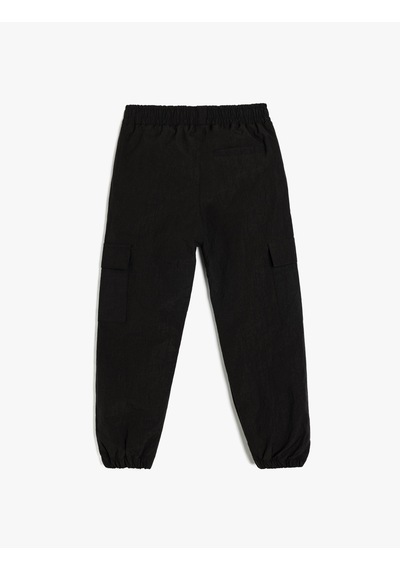 Koton Beli Lastikli Cep Detaylı Jogger Pantolon Siyah 5wkb40085tw Siyah