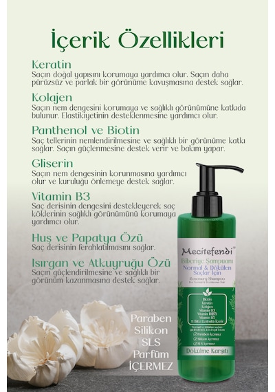 Mecitefendi Dökülme Karşıtı Biberiye Şampuanı 150 ML