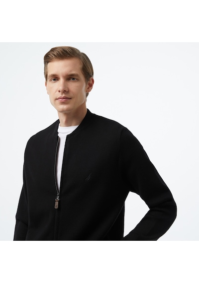 Nautica Erkek Siyah Regular Fit Hırka Düz S37129t Siyah