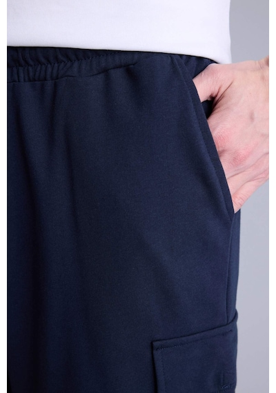 Defacto Relax Fıt Sweatshirt Kumaşı Uzun Şort T4693az26smnv241 Lacivert-nv241