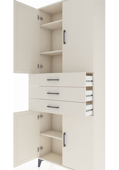 Arges Dolap 4 Raflı 3 Çekmeceli 4 Kapaklı 88x30x221 Aytaşı-ay... Aytaşı