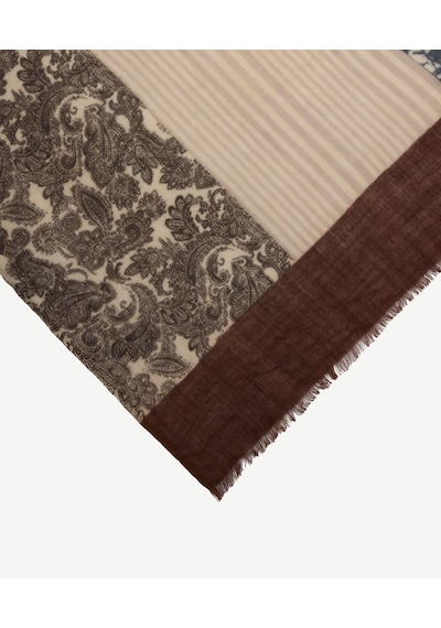 Yargıcı Karışık Desenli Yün Şal 26kksl1035x 320 Çok Renkli