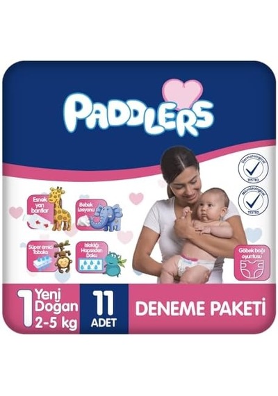 Yenidoğan Bebek Bezi 1 Numara 2-5 Kg 11 Adet Deneme Paketi, Yumuşak Ve Sızdırmaz