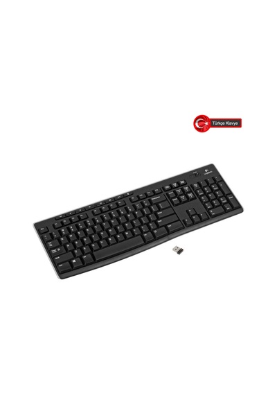 Logıtech K270, Siyah, 920-003761, Kablosuz, Türkçe Q, Multimedya Klavye 12934554