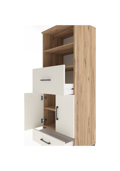 Hyperion Dolap 4 Raflı 2 Çekmeceli 2 Kapaklı 60x44x163 Çam-aytaşı Atlas Çam