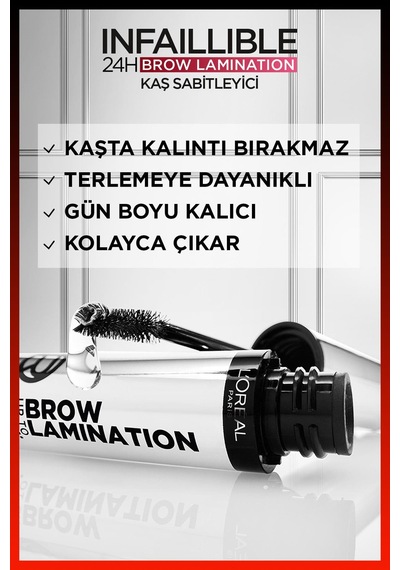 L'oréal Parıs Infaillible 24h Brow Lamination Şeffaf Kaş Sabitleyici Diğer