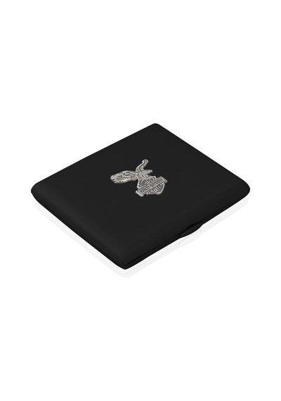 Zekupp Siyah Harley-Davidson Metal Sigara Tabakası N11.1087