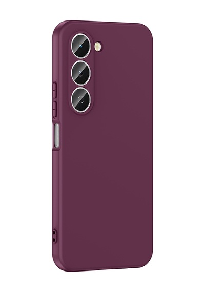 Tecno Spark 40 Pro Kılıf Yumuşak Silikon Kamera Korumalı Lansman Novatech Koyu Mor