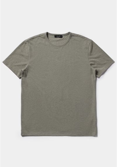 Colin's Colins Regular Fit Yuvarlak Yaka Düz Erkek Kısa Kol Tişört Cl1080060 Q1.v2 Olm Olive Melange
