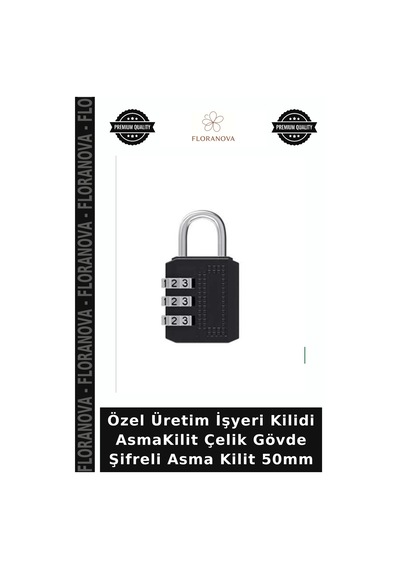 Özel Üretim İşyeri Kilidi Asmakilit Çelik Gövde Şifreli Asma Kilit 50mm