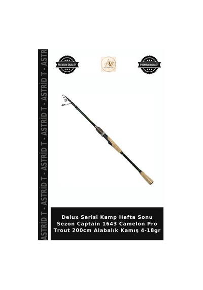 Delux Serisi Kamp Hafta Sonu Sezon Captain 1643 Camelon Pro Trout 200cm Alabalık Kamış 4-18gr Standart